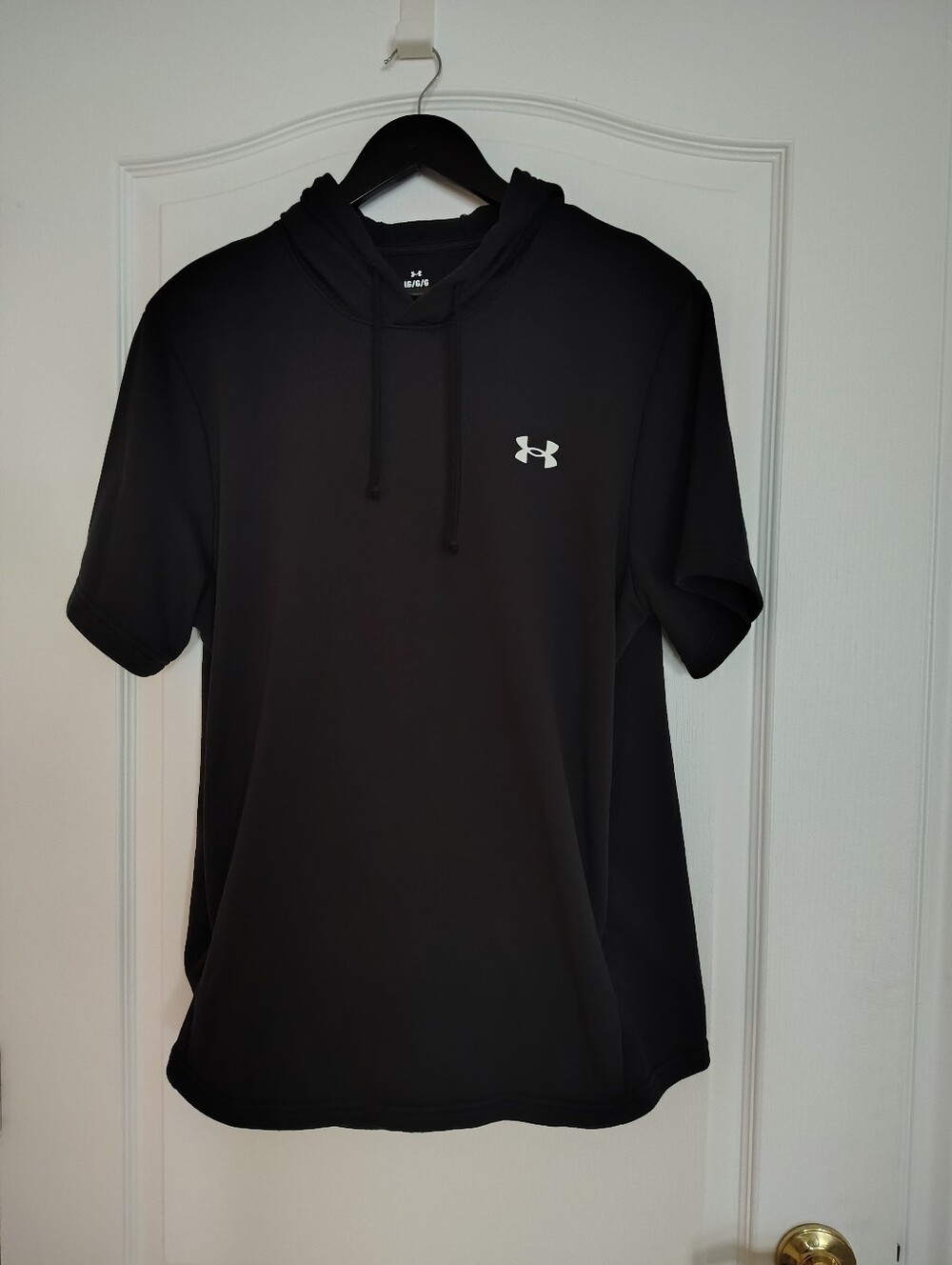 Under Armour Men’s Black Short-Sleeve Hoodie with White Logo
